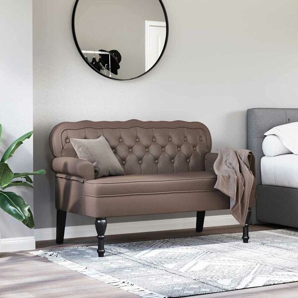 VidaXL Chesterfield Pad Barna 119.5 x 64.5 x 75 cm Műbőr