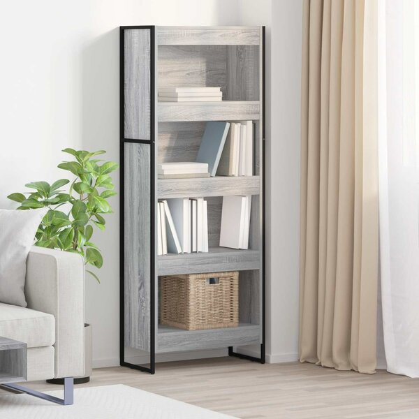 VidaXL Könyvespolc Szürke Sonoma 60 x 30 x 155 cm Faanyag