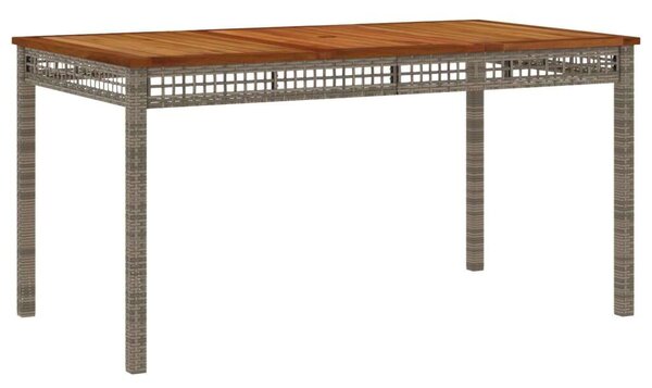Polyrattan Kerti Étkezőgarnitúra - 5 részes - Szürke