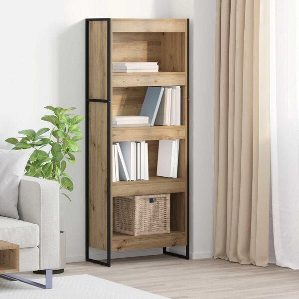 VidaXL Könyvespolc Művészi tölgy 60 x 30 x 155 cm Faanyag