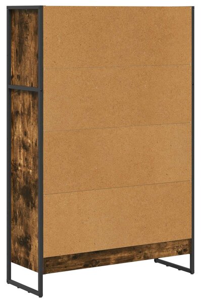 VidaXL Könyvespolc Füstös tölgy 80 x 30 x 121 cm Faanyag