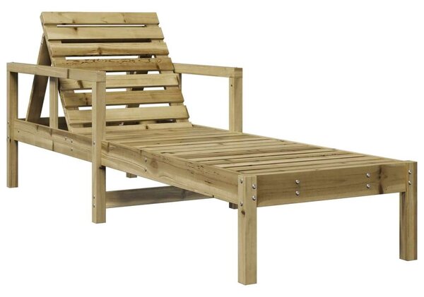 VidaXL Napozóágy - Fenyőfa - Állítható - 200cm
