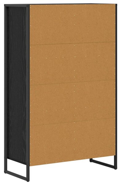 VidaXL Könyvespolc Fekete tölgy 68 x 30 x 108.5 cm Faanyag