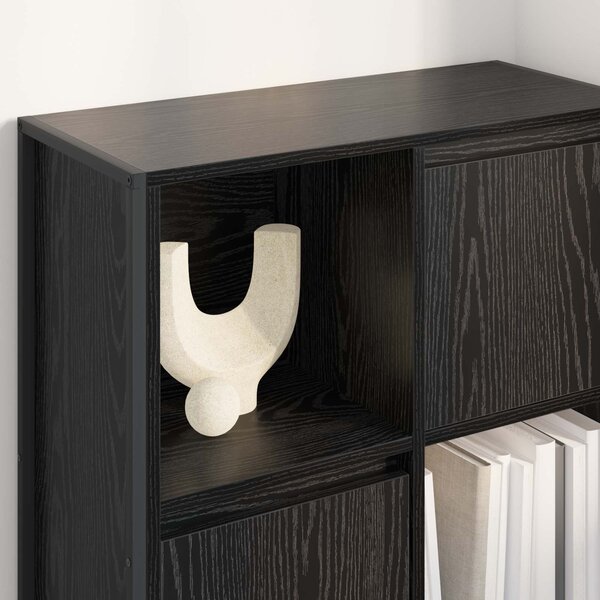 VidaXL Könyvespolc Fekete tölgy 68 x 30 x 108.5 cm Faanyag
