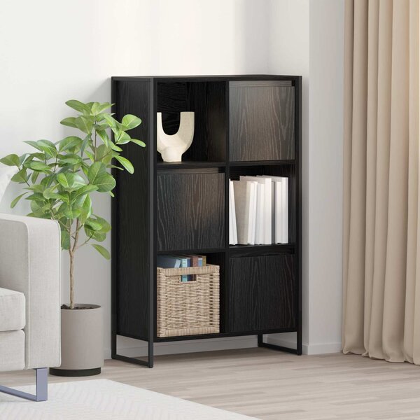 VidaXL Könyvespolc Fekete tölgy 68 x 30 x 108.5 cm Faanyag