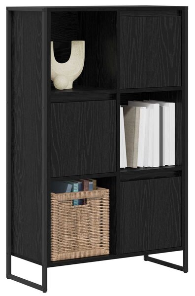 VidaXL Könyvespolc Fekete tölgy 68 x 30 x 108.5 cm Faanyag