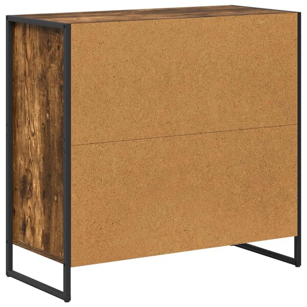 VidaXL Széf fiókkal Füstös tölgy 79 x 36 x 75.5 cm Faanyag