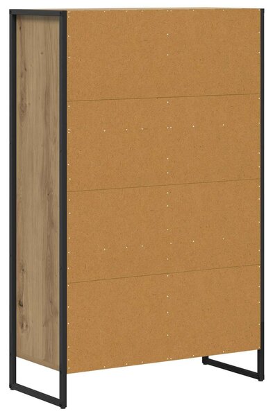 VidaXL Könyvespolc Művészi tölgy 68 x 30 x 108.5 cm Faanyag