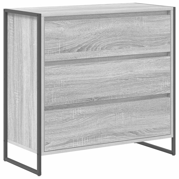 VidaXL Széf fiókkal Szürke Sonoma 79 x 36 x 75.5 cm Faanyag