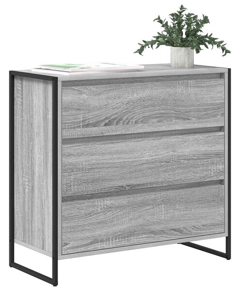 VidaXL Széf fiókkal Szürke Sonoma 79 x 36 x 75.5 cm Faanyag