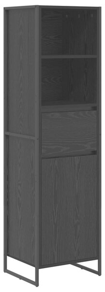 VidaXL Könyvespolc fiókkal Fekete tölgy 43 x 36 x 150,5 cm Faanyag