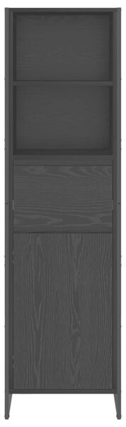 VidaXL Könyvespolc fiókkal Fekete tölgy 43 x 36 x 150,5 cm Faanyag