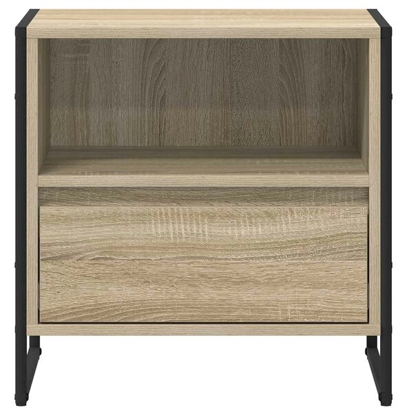 VidaXL Éjjeli asztal fiókkal 2 pcs Sonoma 50 x 39,5 x 50 cm Faanyag