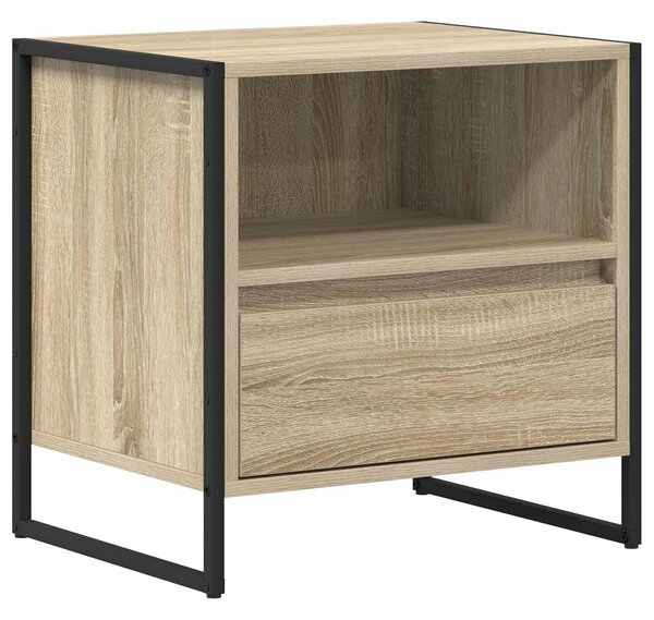 VidaXL Éjjeli asztal fiókkal 2 pcs Sonoma 50 x 39,5 x 50 cm Faanyag