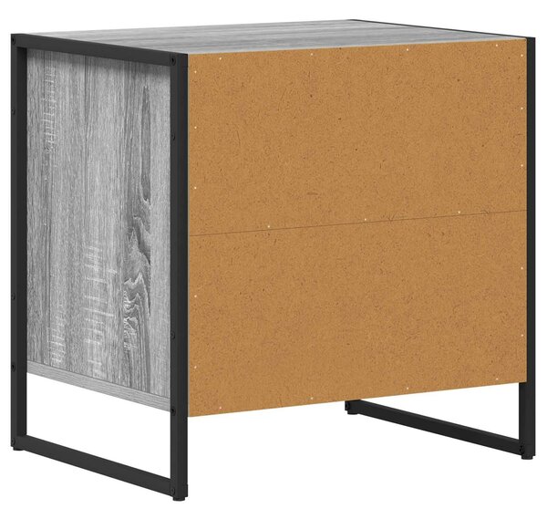 VidaXL Éjjeli asztal 2 pcs Szürke Sonoma 50 x 39,5 x 50 cm Faanyag