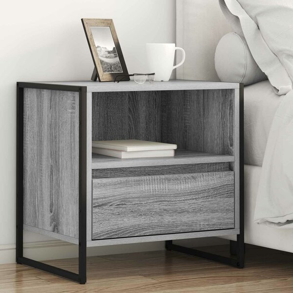 VidaXL Éjjeli asztal 2 pcs Szürke Sonoma 50 x 39,5 x 50 cm Faanyag