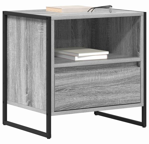 VidaXL Éjjeli asztal 2 pcs Szürke Sonoma 50 x 39,5 x 50 cm Faanyag