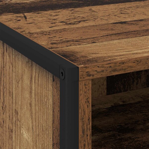 VidaXL Éjjeli asztal fiókkal 2 pcs Öreg fa 50 x 39,5 x 50 cm Faanyag