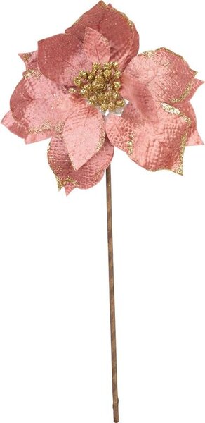 VirágvarázsHome karácsony, Mikulásvirág, rózsaszín, szár, virág mérete: 35 cm