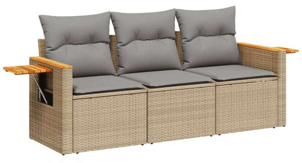 VidaXL 3 részes Polyrattan Kerti Ülőgarnitúra - Bézs