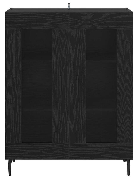 VidaXL Széf Fekete tölgy 69,5 x 34 x 90 cm Szerelt Fa