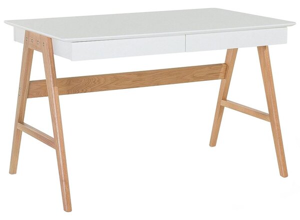 Íróasztal SHESLAY 120 cm x 70 cm fiókokkal Fehér