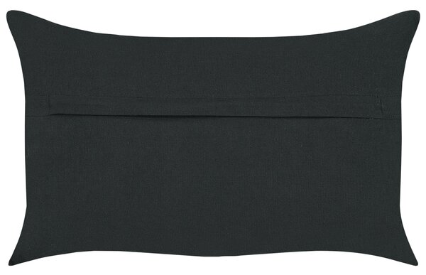 2 db díszpárna VELOOR Pamut 30 x 50 cm Sötétszürke Keleti mintás