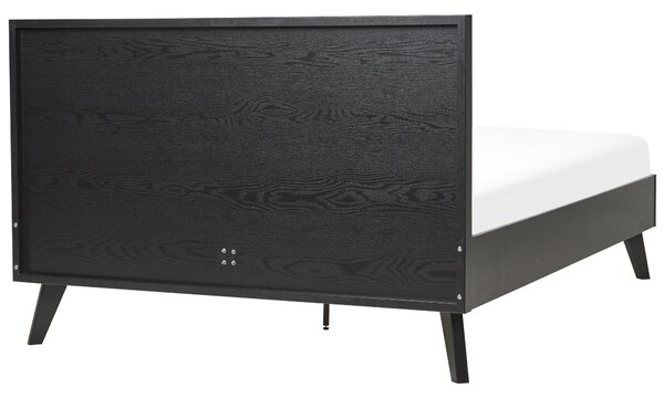 Ágy Rattan MONPAZIER 140 x 200 cm Fekete