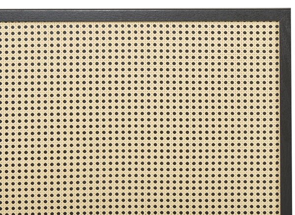 Ágy Rattan MONPAZIER 160 x 200 cm Fekete
