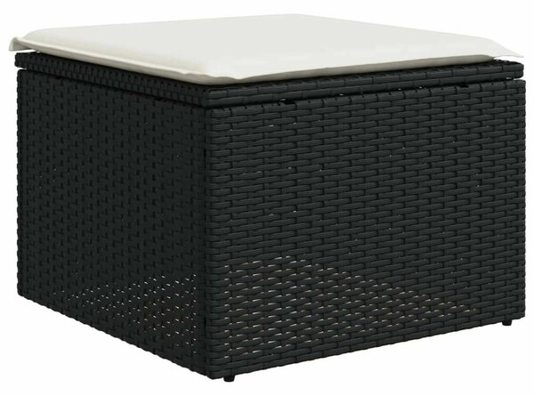 VidaXL Polyrattan Kerti Ülőgarnitúra - 4 részes, Fekete