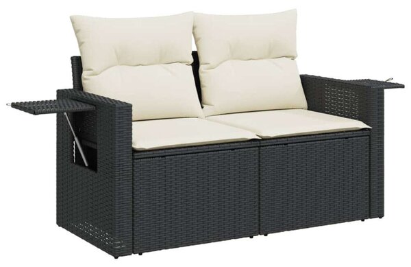 VidaXL Polyrattan Kerti Ülőgarnitúra - 4 részes - Fekete