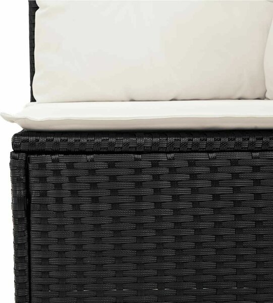 VidaXL Polyrattan Kerti Ülőgarnitúra - 4 részes, Fekete