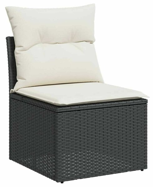 VidaXL Polyrattan Kerti Ülőgarnitúra - 4 részes, Fekete