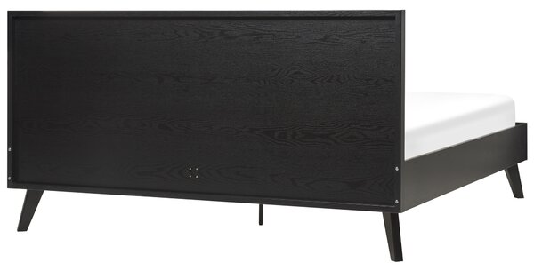 Ágy Rattan MONPAZIER 180 x 200 cm Fekete