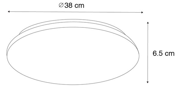 Intelligens mennyezeti lámpa fehér 38 cm-es csillaghatású LED-del távirányítóval - Extrema