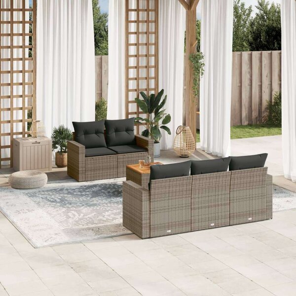 VidaXL Polyrattan Kerti Ülőgarnitúra - 6 részes