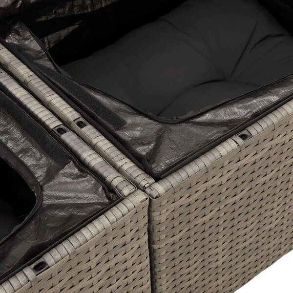 VidaXL Polyrattan Kerti Ülőgarnitúra - 6 részes