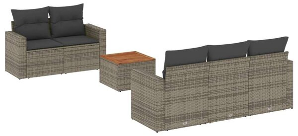VidaXL Polyrattan Kerti Ülőgarnitúra - 6 részes