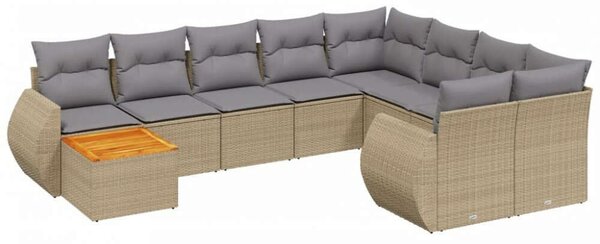 VidaXL Polyrattan Kerti Ülőgarnitúra - 10 részes