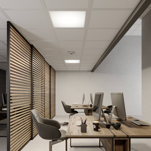 Arcchio LED betétes panel Vinas, 4,000 K, 36 W, 62 cm x, Fehér / opál, Dolgozószoba / Iroda, Műanyag, Modern