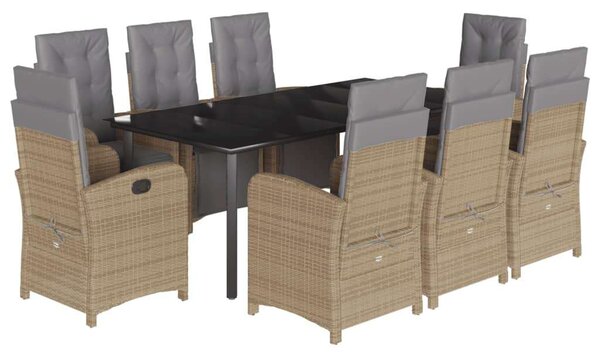 VidaXL Polyrattan Kerti Étkezőgarnitúra - 9 részes