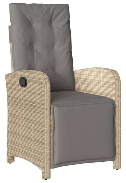 Polyrattan Kerti Étkezőgarnitúra - 7 részes - Bézs