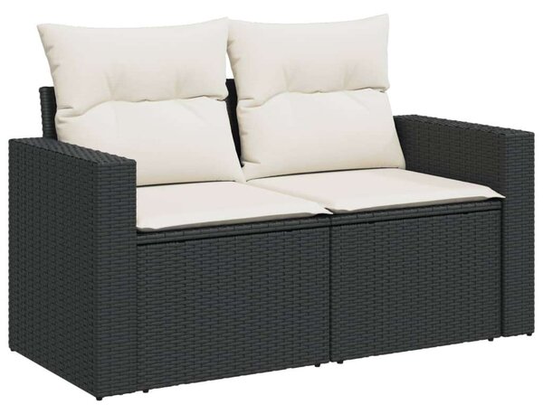 VidaXL Polyrattan Kerti Ülőgarnitúra - 7 részes - Fekete