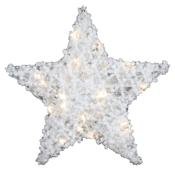 Karácsonyi dekoráció FROSTELLE csillag LED világítással 38 cm, fehér