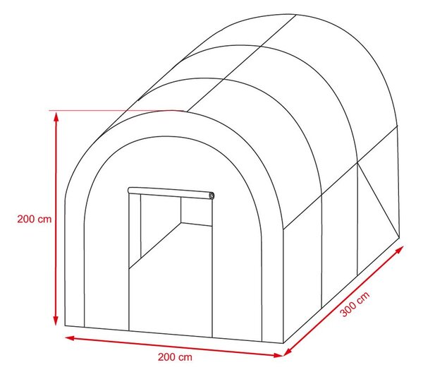 Avenberg nagy kerti fóliasátor 3,0 m
