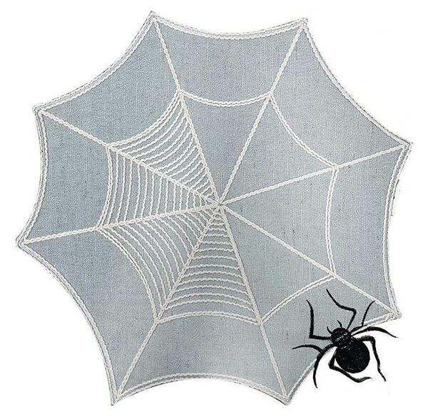 Halloweeni kerek tányéralátét - Szürke
