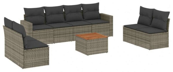 VidaXL Polyrattan Kerti Ülőgarnitúra - 9 Elemes Szett