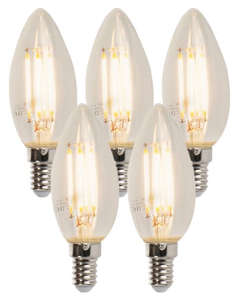 5 db E14 szabályozható LED gyertya lámpa készlet B35 5W 380 lm 2700K