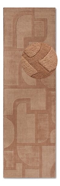 Barna kézi szövésű gyapjú futószőnyeg 80x250 cm Alexis – Villeroy&Boch