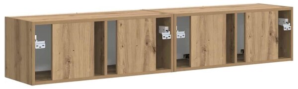 VidaXL TV Fali Szekrény 2 pcs Művészi tölgy 78,5 x 31 x 29,5 cm